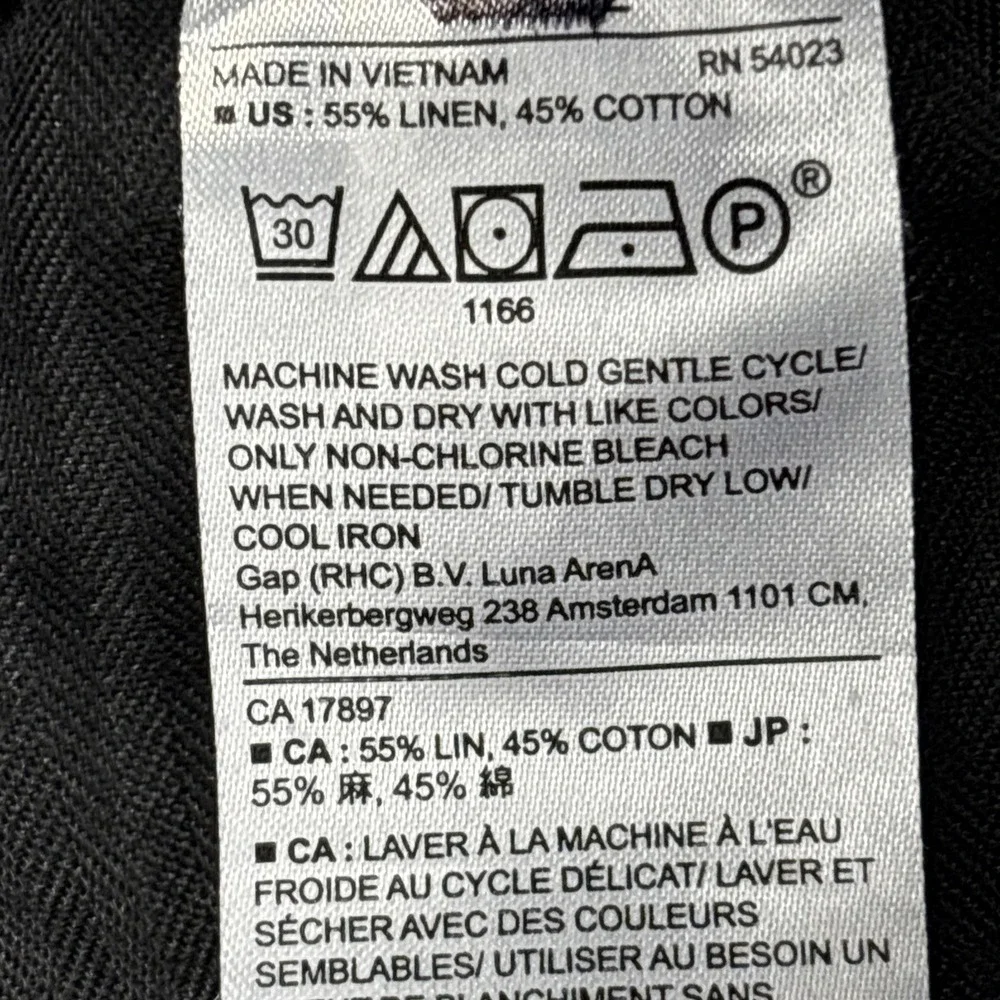 Banana Republic Mason Athletic Tapered Pants Mens 38x29 Gray Linen Blend Coastal